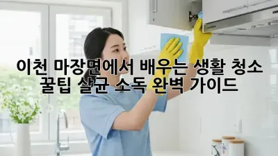 이천 마장면에서 배우는 생활 청소 꿀팁: 살균 소독 완벽 가이드!